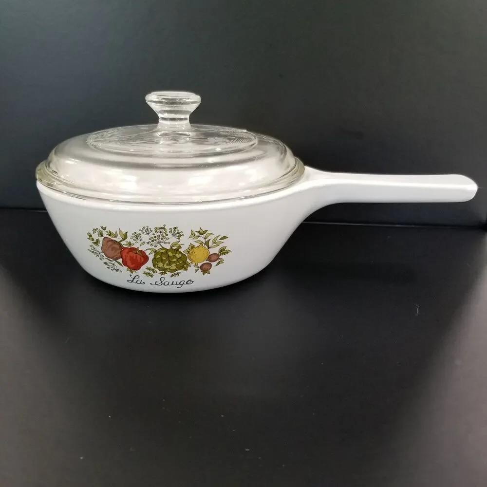 CorningWare Spice of Life La Sauge P‑81‑B 1 Pint Casserole Dish Vintage